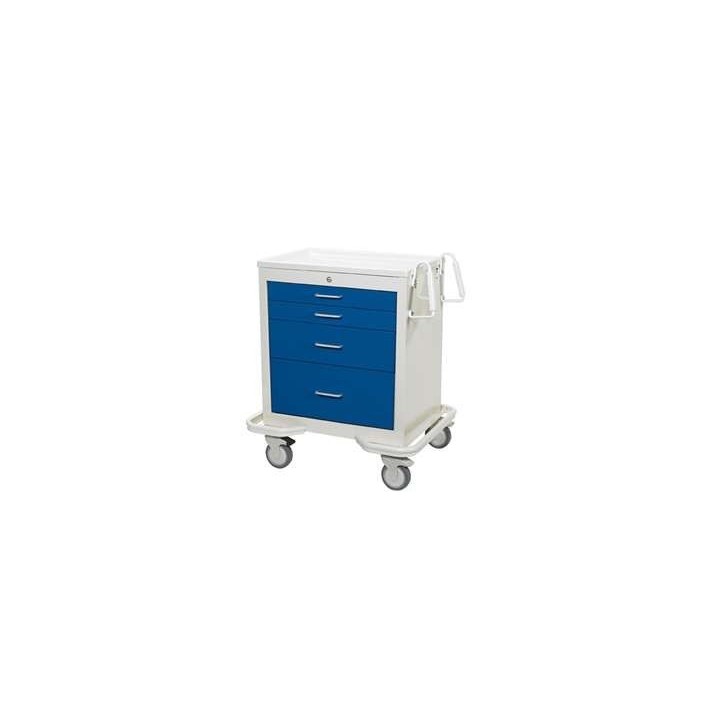 AliMed 4-Drawer Standard Series Anesthesia Cart, Key Lock