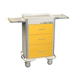 AliMed 3-Drawer Select Series Isolation Cart, Key Lock
